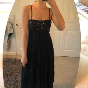 NWT Free People Black Midi Dress